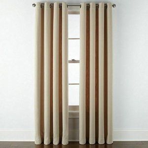 Set of 2 Liz Claiborne Alden Grommet Curtain Panel